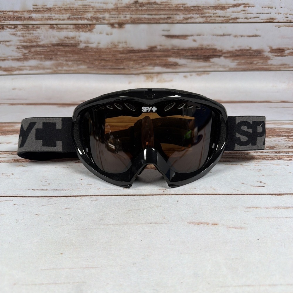 Spy Optics Ski Snowboard Goggles Gloss Black Frame Adjustable Strap Tested